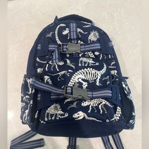 Pottery Barn Dinosaur Print Kids Blue Backpack, small size
